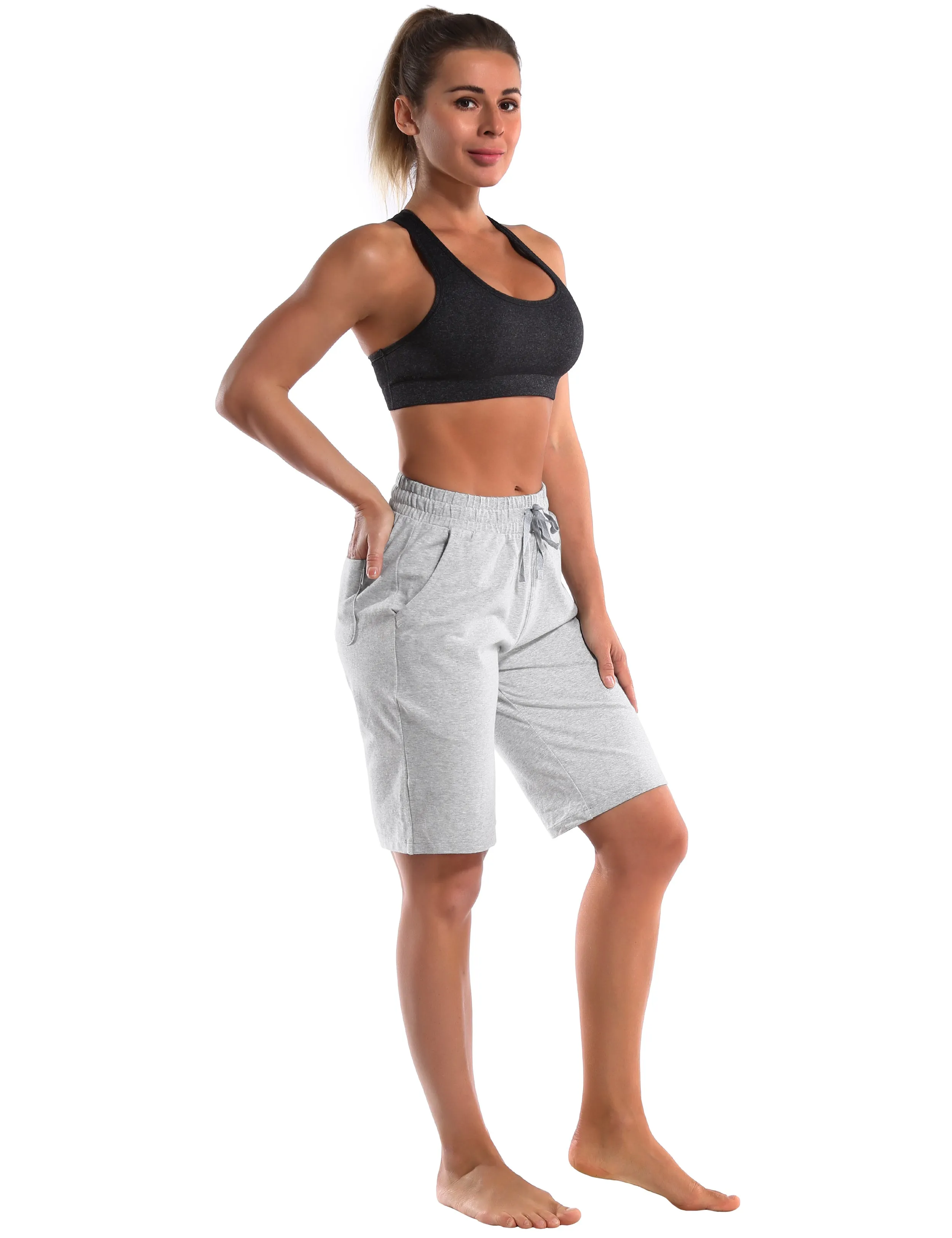 10" Joggers Shorts heathergray_Pilates