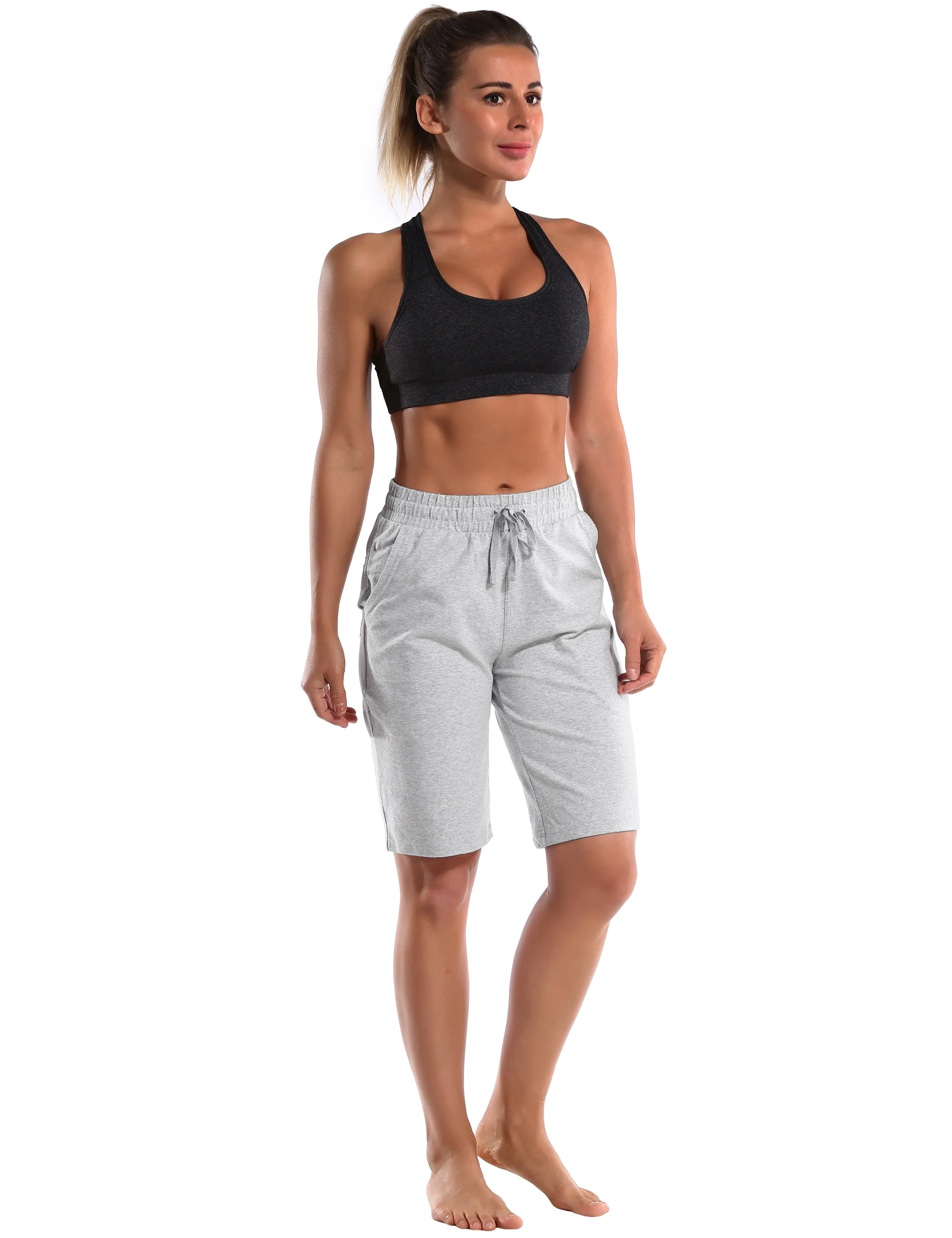 10" Joggers Shorts heathergray_Pilates