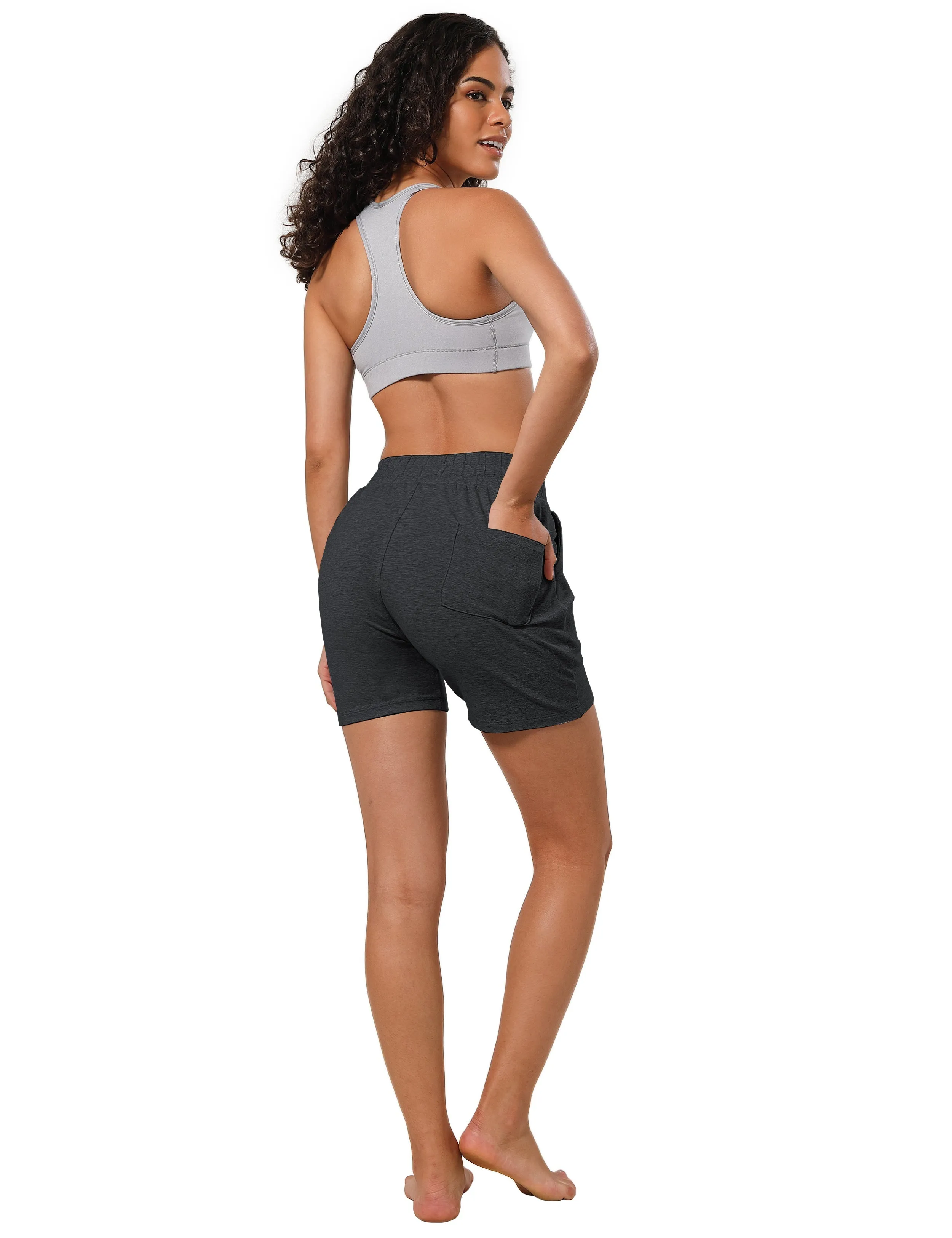 5" Joggers Shorts heathercharcoal_Pilates