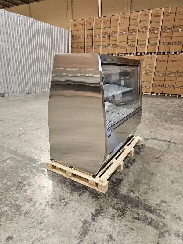 ALKCOOL 72" wide Stainless Steel REFRIGERATED MEAT Deli Case display refrigerator