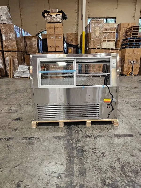 ALKCOOL 72" wide Stainless Steel REFRIGERATED MEAT Deli Case display refrigerator