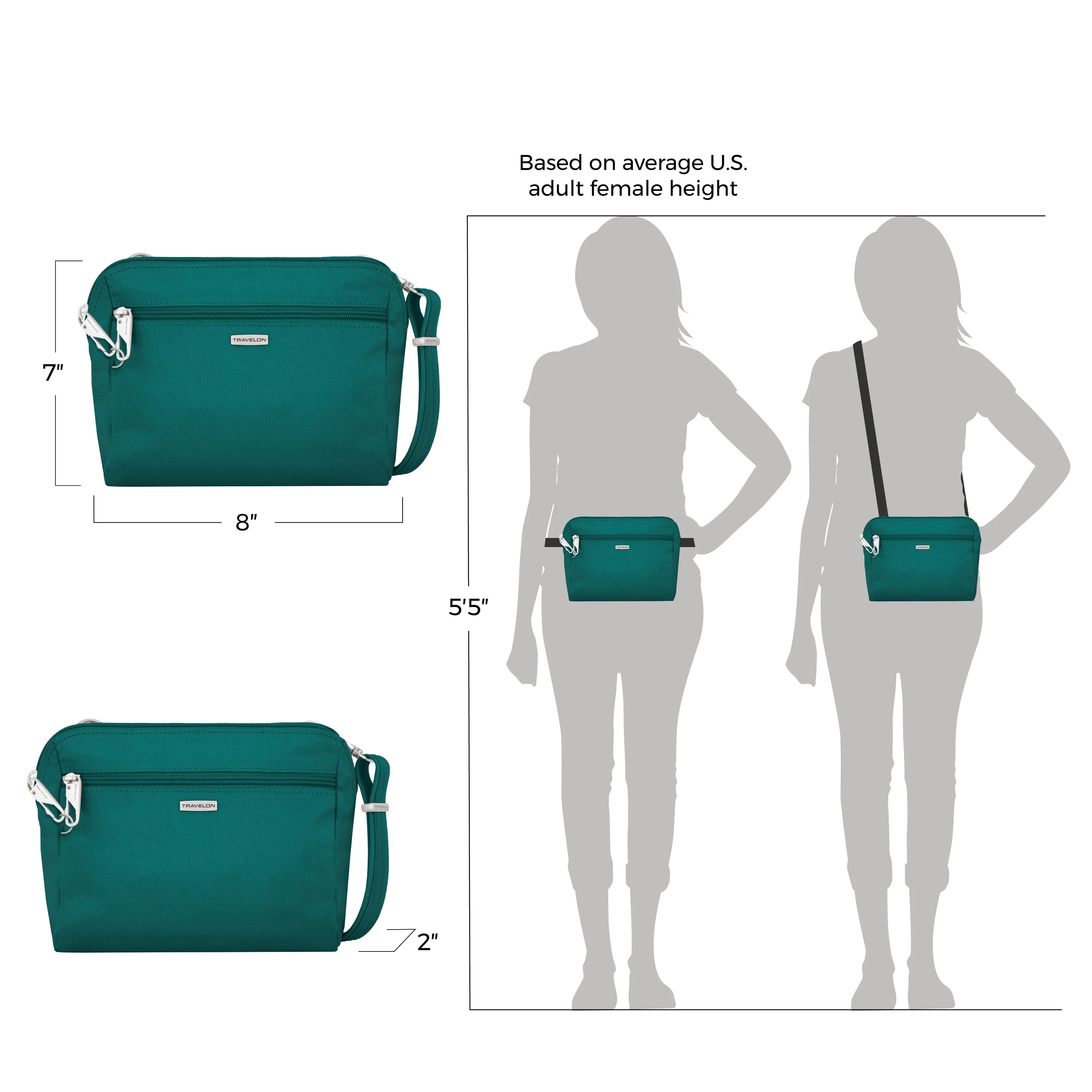 Anti-Theft Classic Convertible Crossbody and Waist Pack