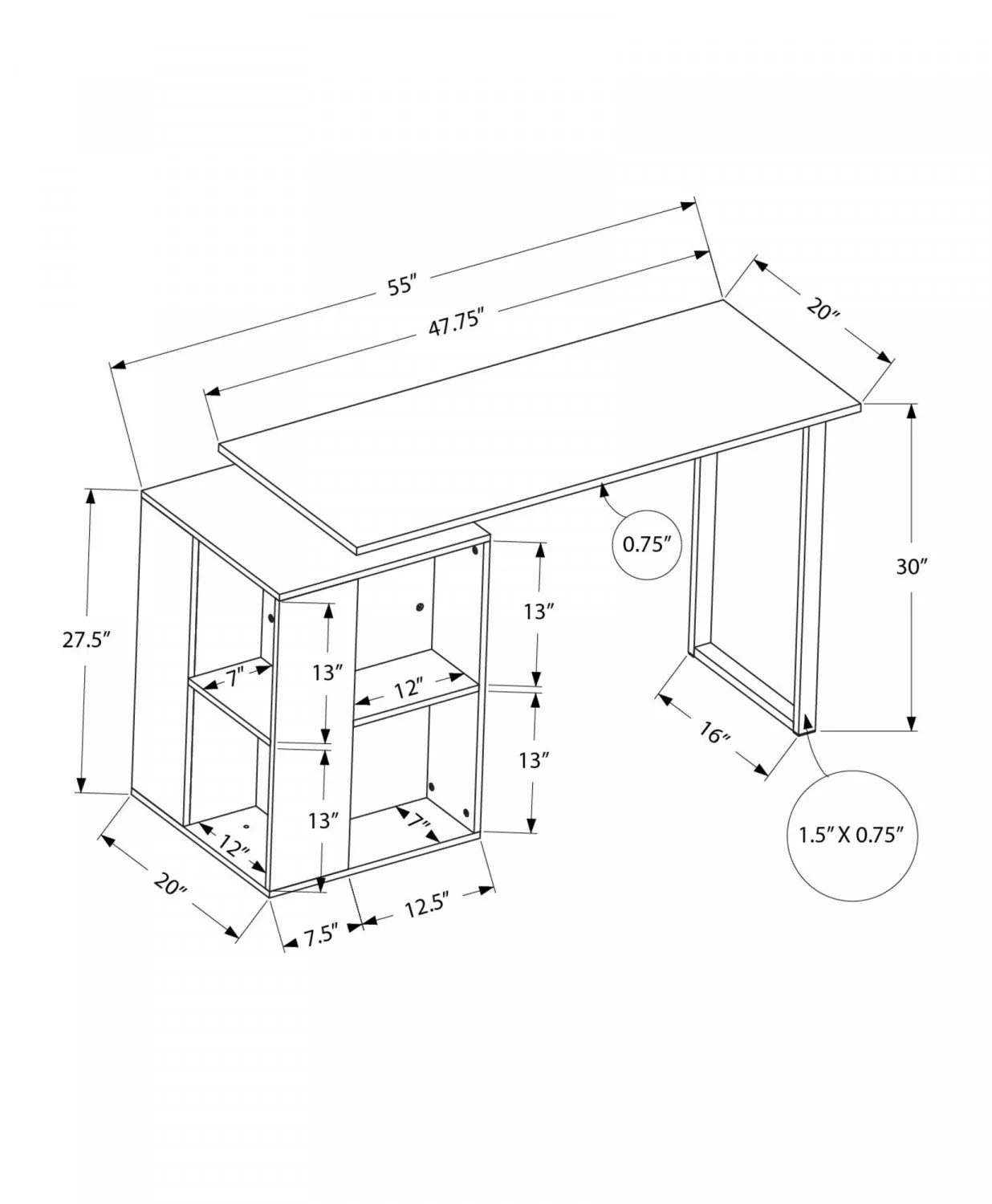 Arken Desk - White