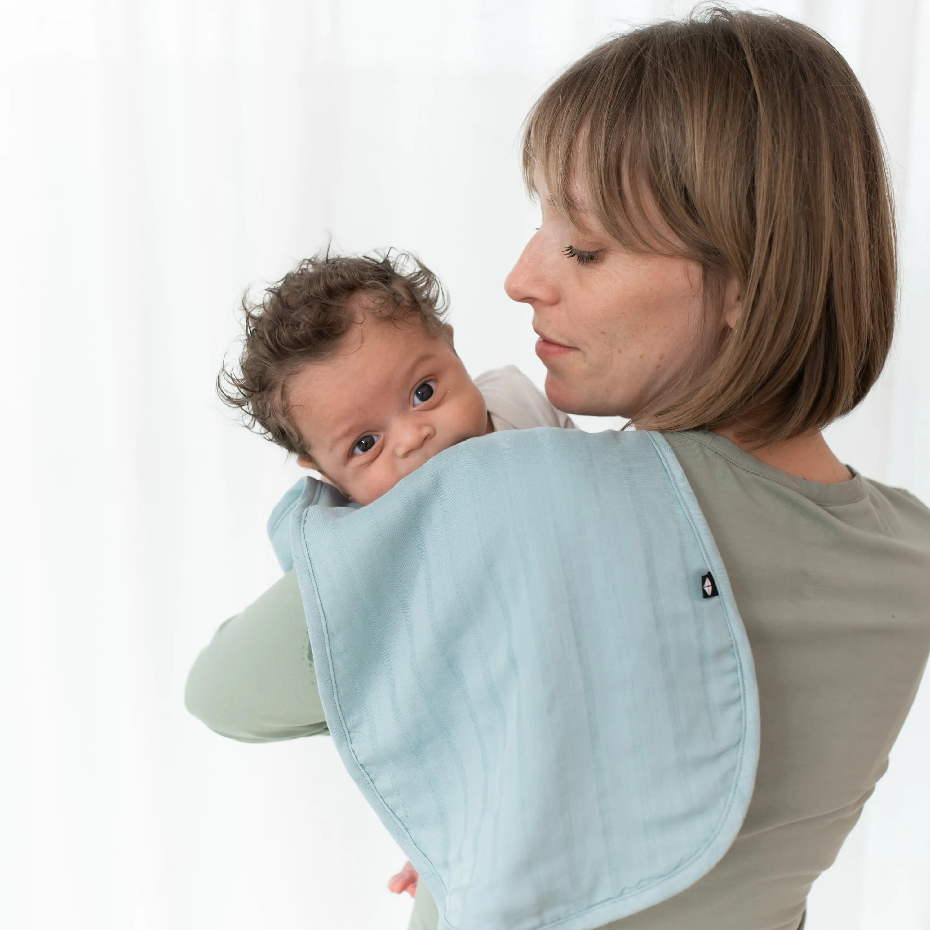 Bamboo Muslin Burp Cloth in Mist