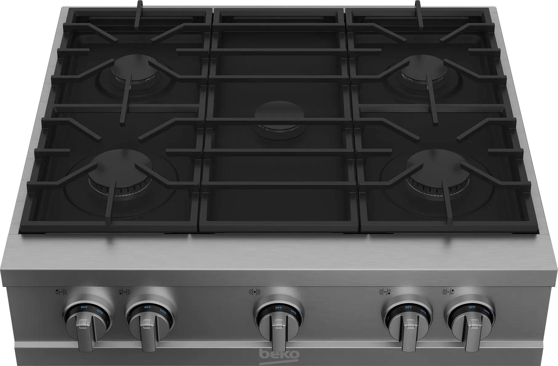 Beko PRGRT30500SS 30" Stainless Steel Pro-Style Built-In Gas Range Top