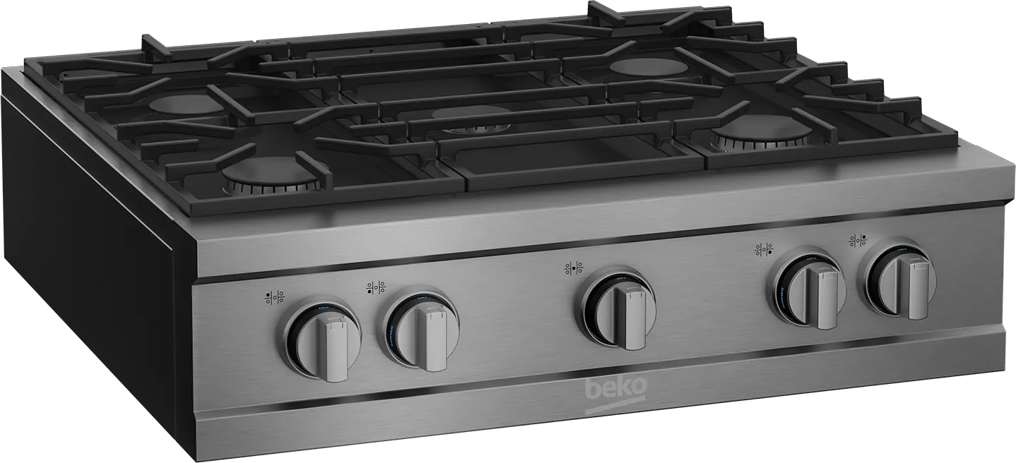 Beko PRGRT30500SS 30" Stainless Steel Pro-Style Built-In Gas Range Top