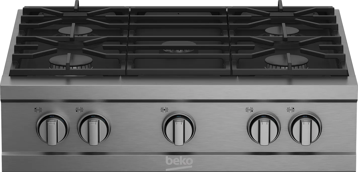 Beko PRGRT30500SS 30" Stainless Steel Pro-Style Built-In Gas Range Top