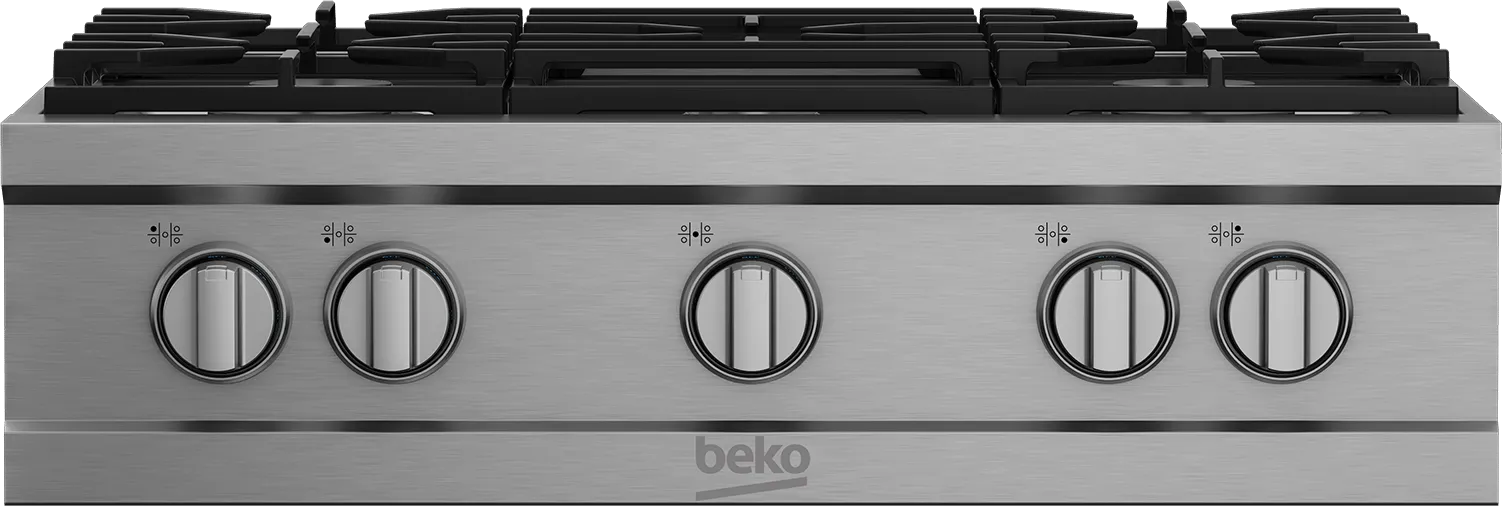 Beko PRGRT30500SS 30" Stainless Steel Pro-Style Built-In Gas Range Top