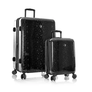 Black Leopard Fashion Spinner™ 2 Piece Luggage Set (21"/30")