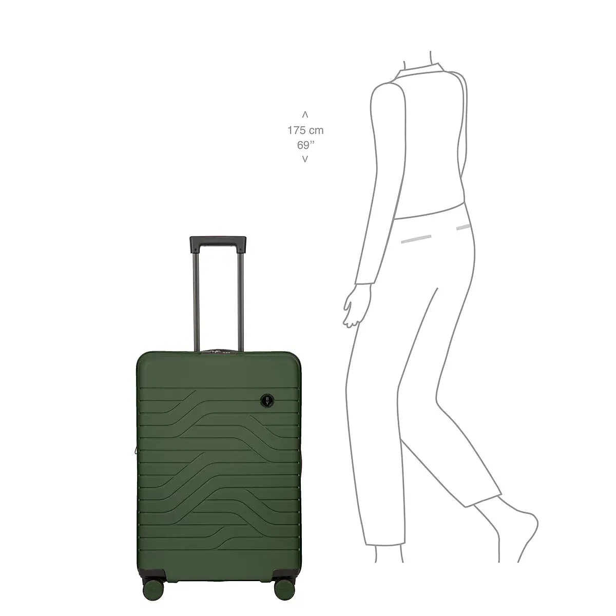 Bric's B Y Ulisse Expandable Spinner - 28" Forest Green