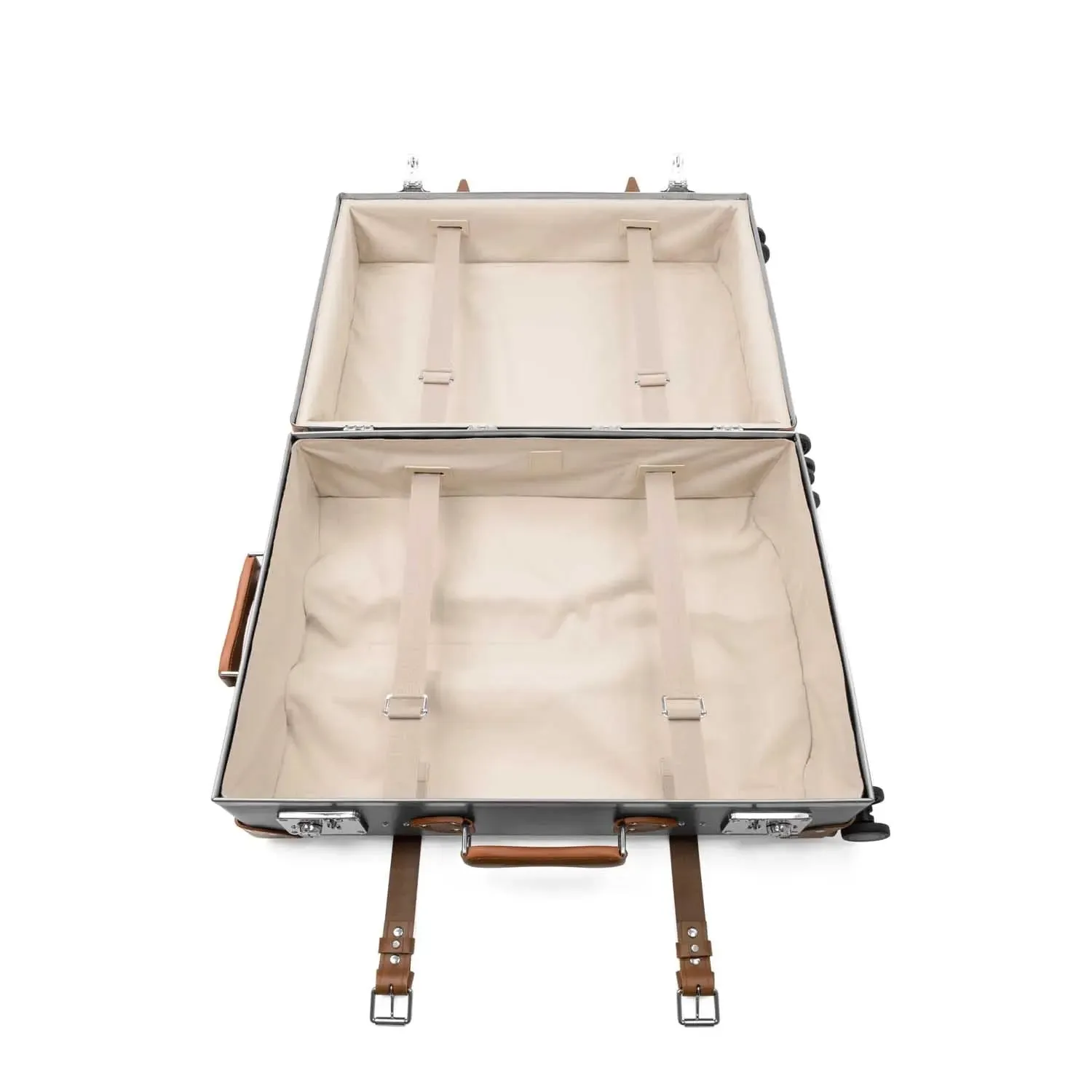 Centenary · Large Check-In - 4 Wheels | Grey/Caramel