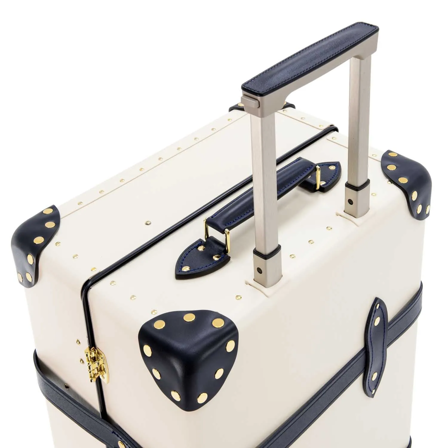 Centenary · Medium Check-In - 4 Wheels | Ivory/Navy/Brass