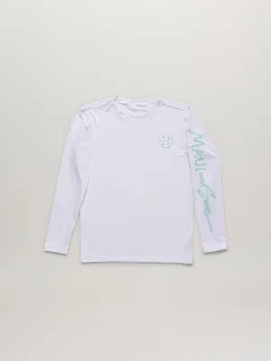 Cookie Long Sleeve Sun Shirt In White