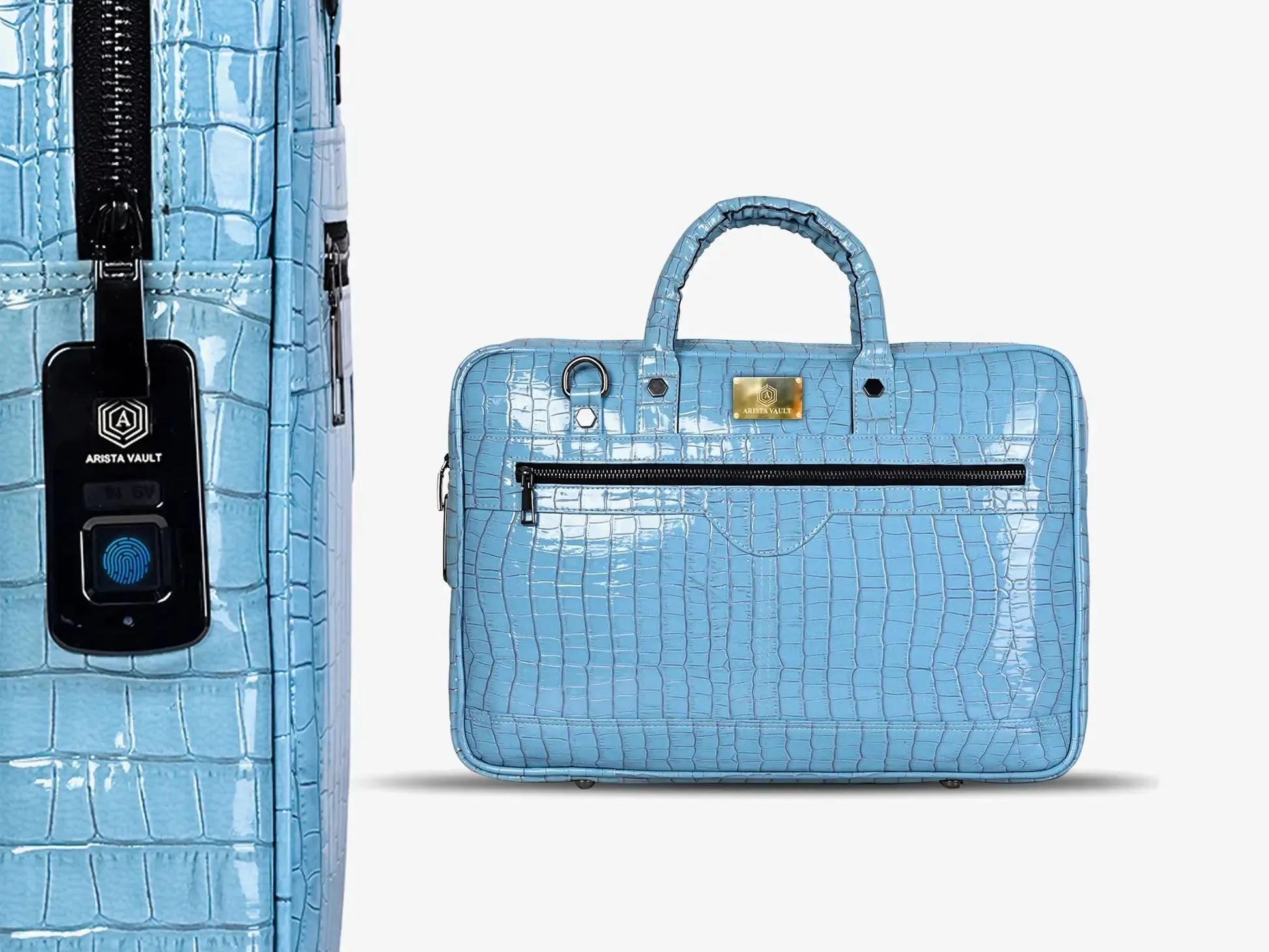 Croc-Textured Fingerlock Bag