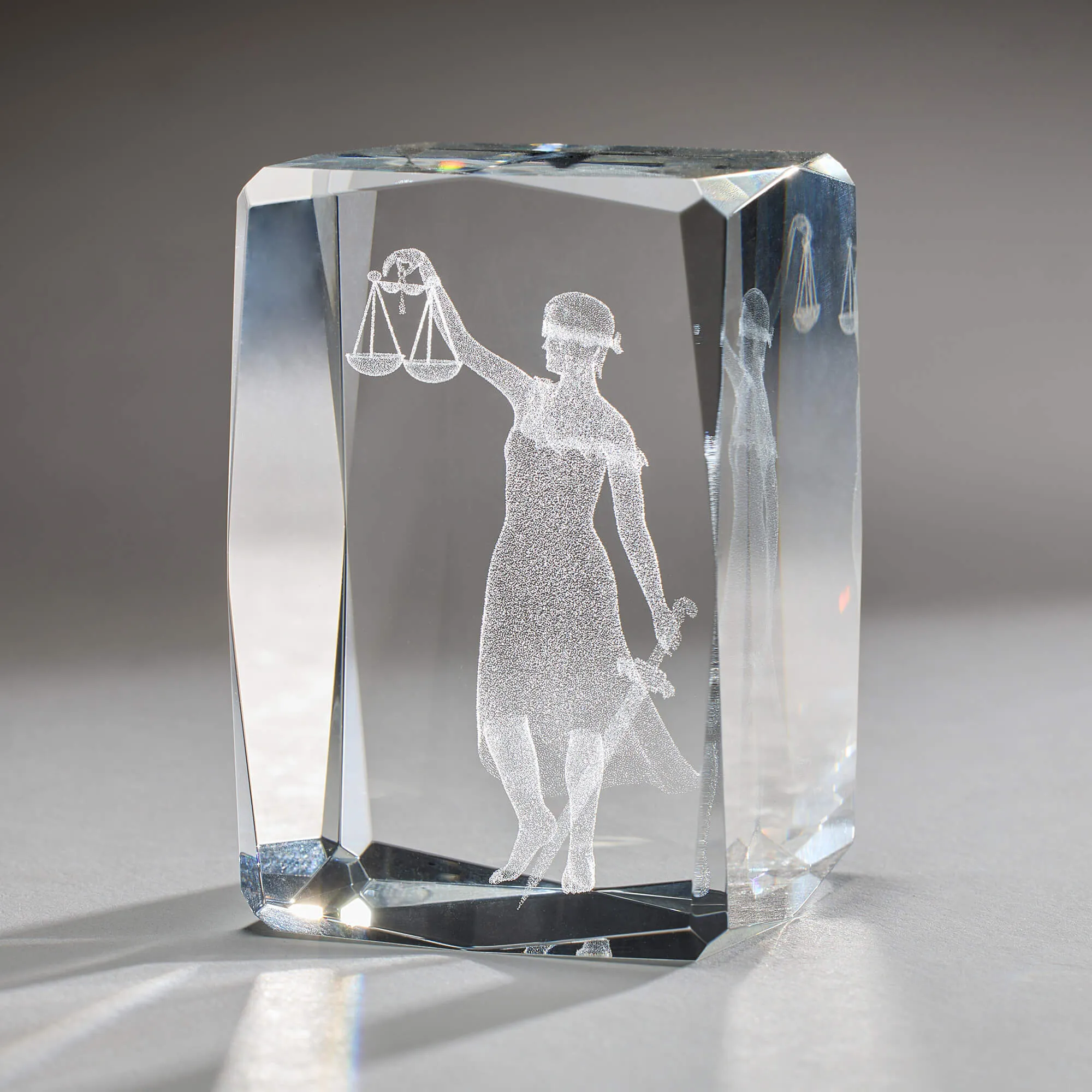 Crystal Lady Justice Small Paperweight
