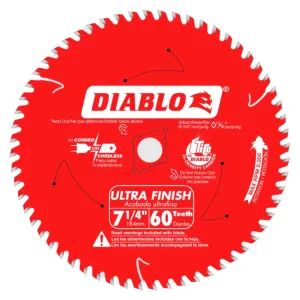 Diablo D0760 - 7-1/4" 60T Fine Finish Blade