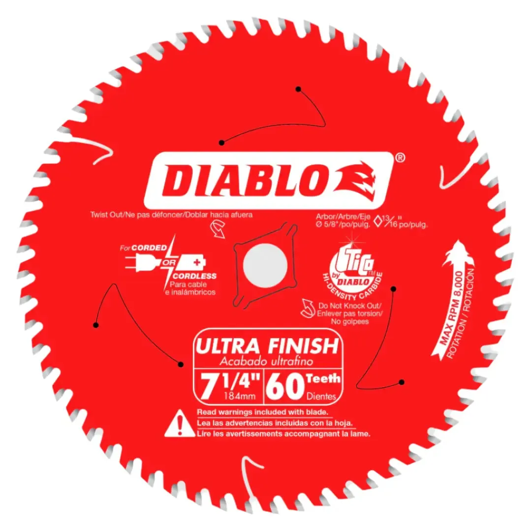 Diablo D0760 - 7-1/4" 60T Fine Finish Blade