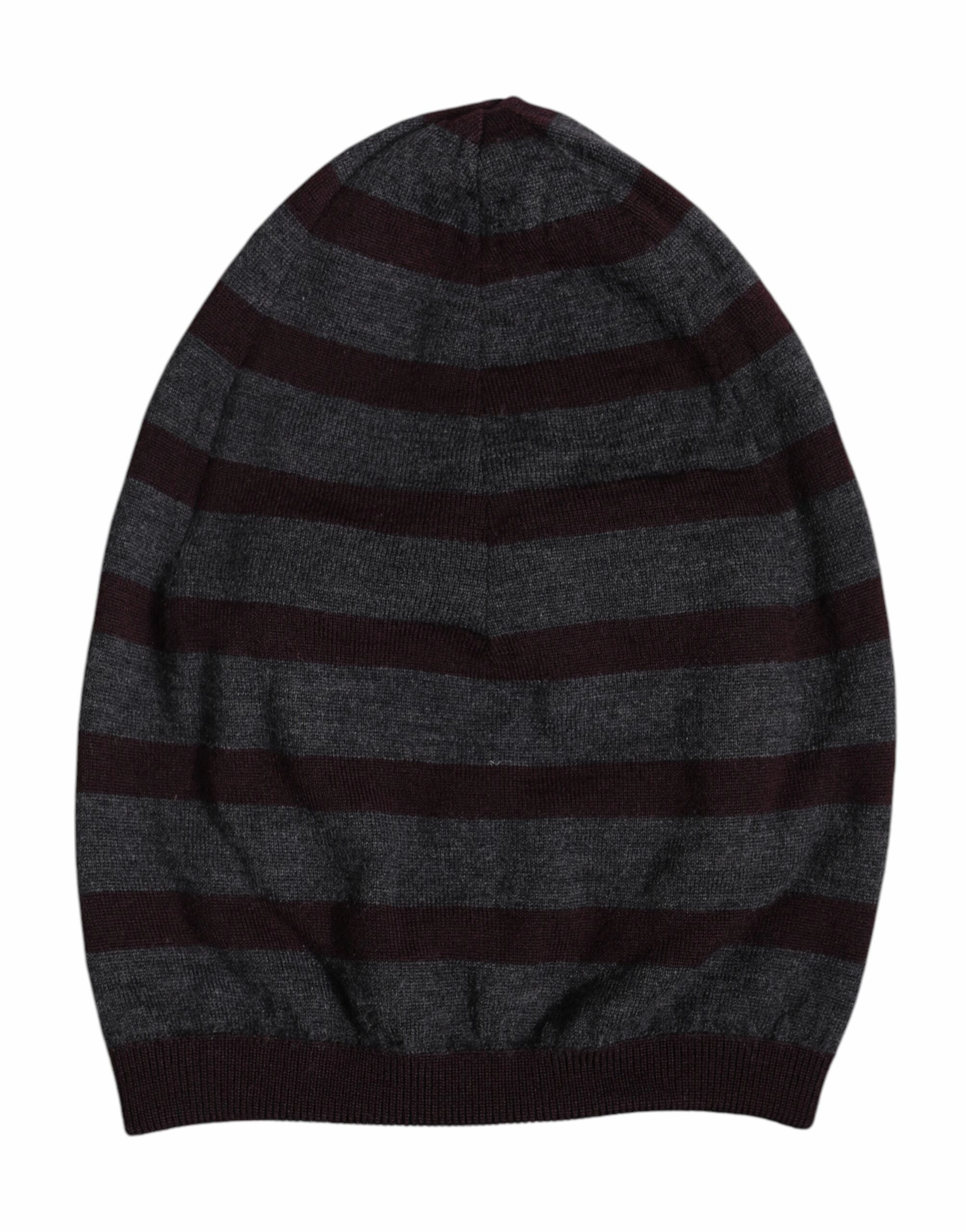 Dolce & Gabbana Striped Wool Knitted Winter Beanie Men's Hat