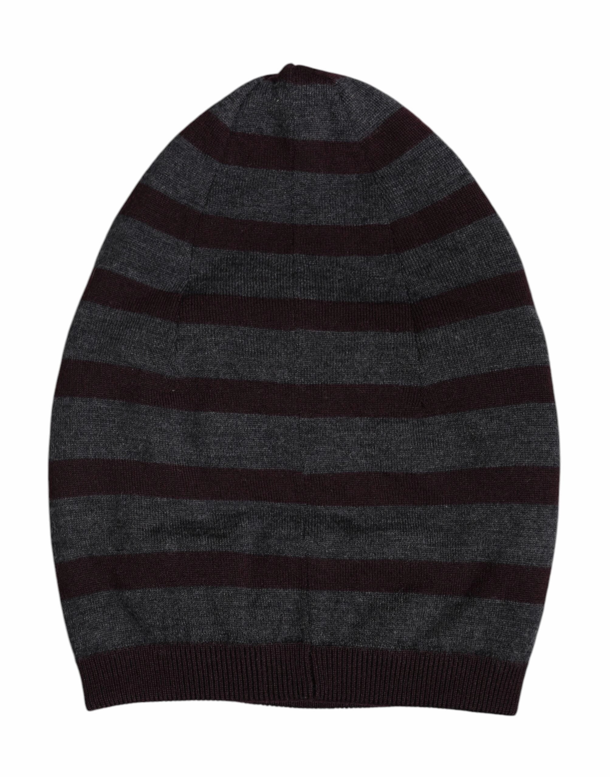 Dolce & Gabbana Striped Wool Knitted Winter Beanie Men's Hat