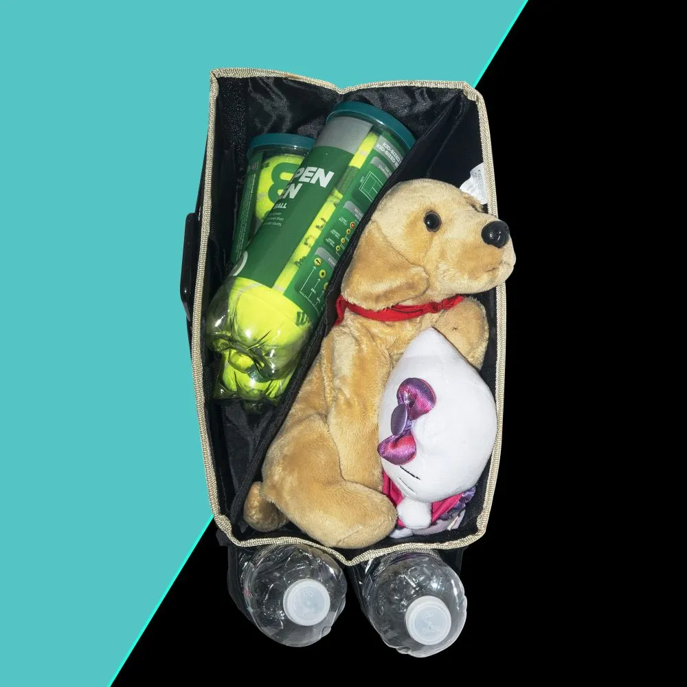 E-Z Travel Multi-Use Tote Car Organizer with Cup Holders Beige