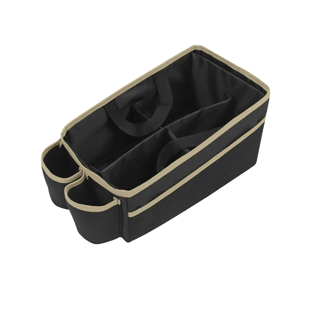 E-Z Travel Multi-Use Tote Car Organizer with Cup Holders Beige