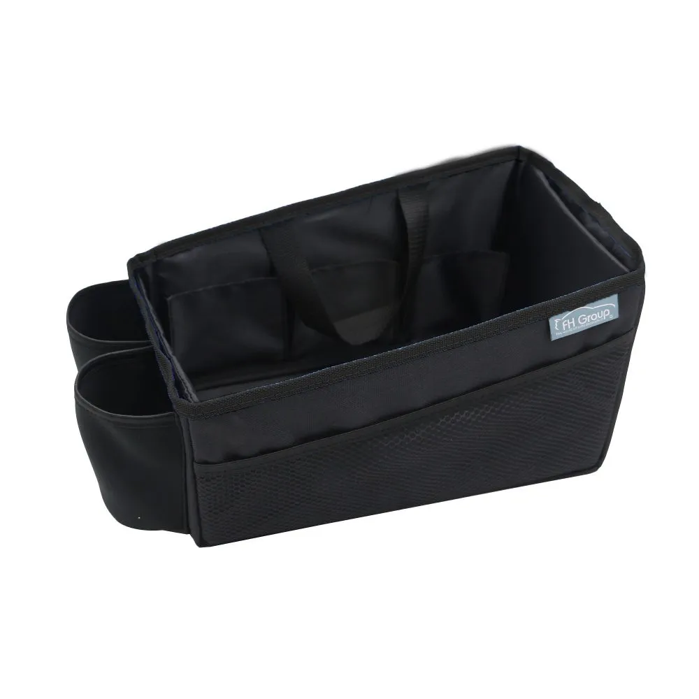 E-Z Travel Multi-Use Tote Car Organizer with Cup Holders Black