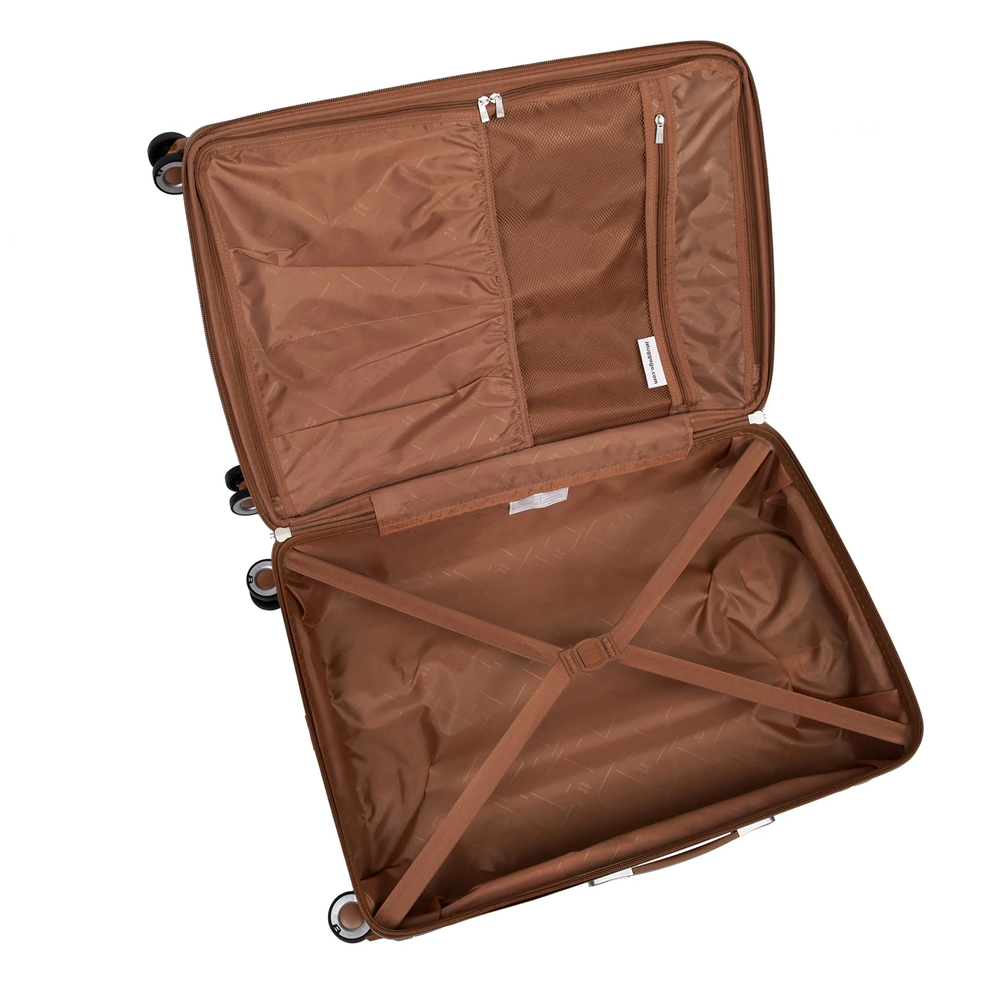 Encompass 27" Hardside Checked 8 Wheel Expandable Spinner (Cream)