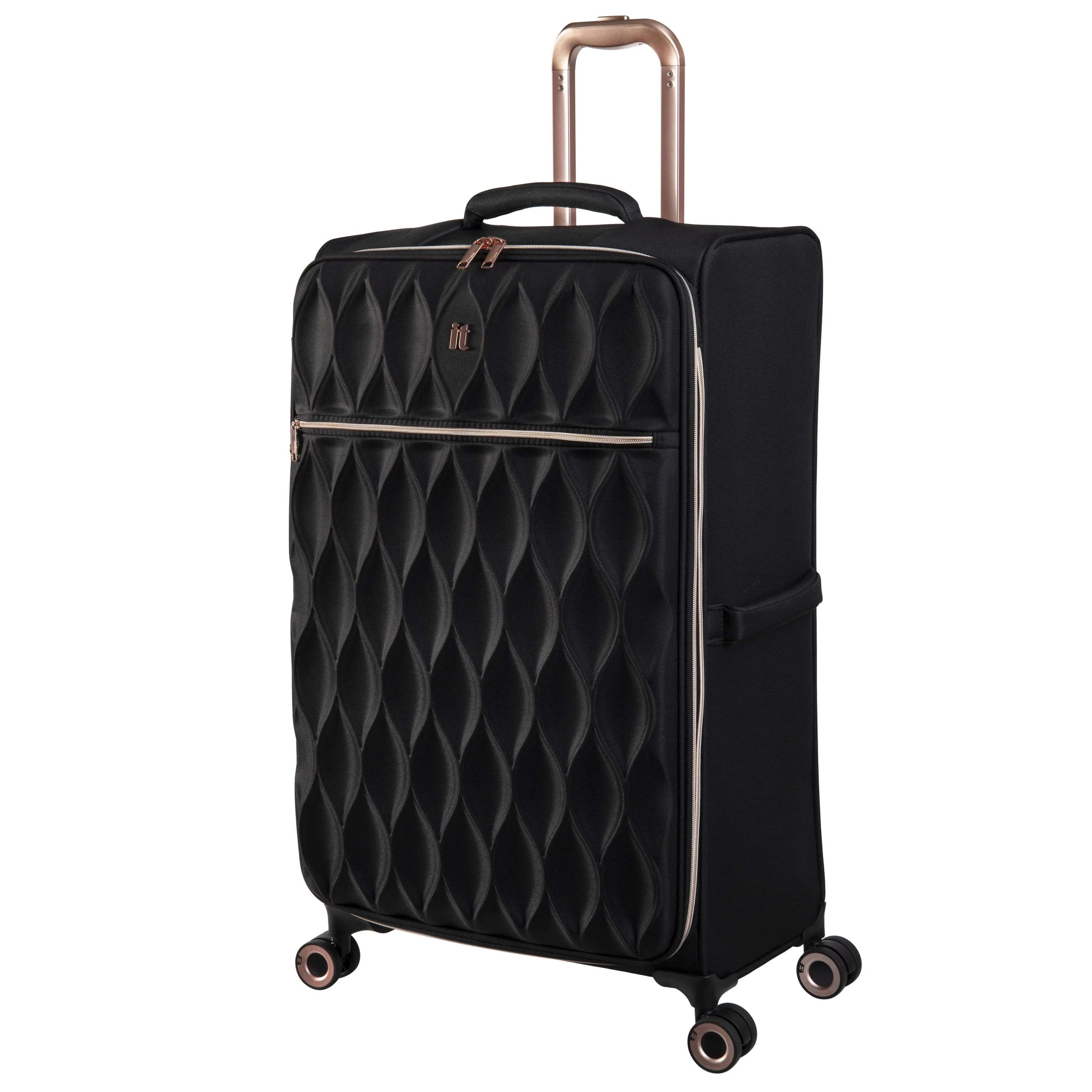 Enliven 32" Softside Checked 8 Wheel Expandable Spinner (Black)