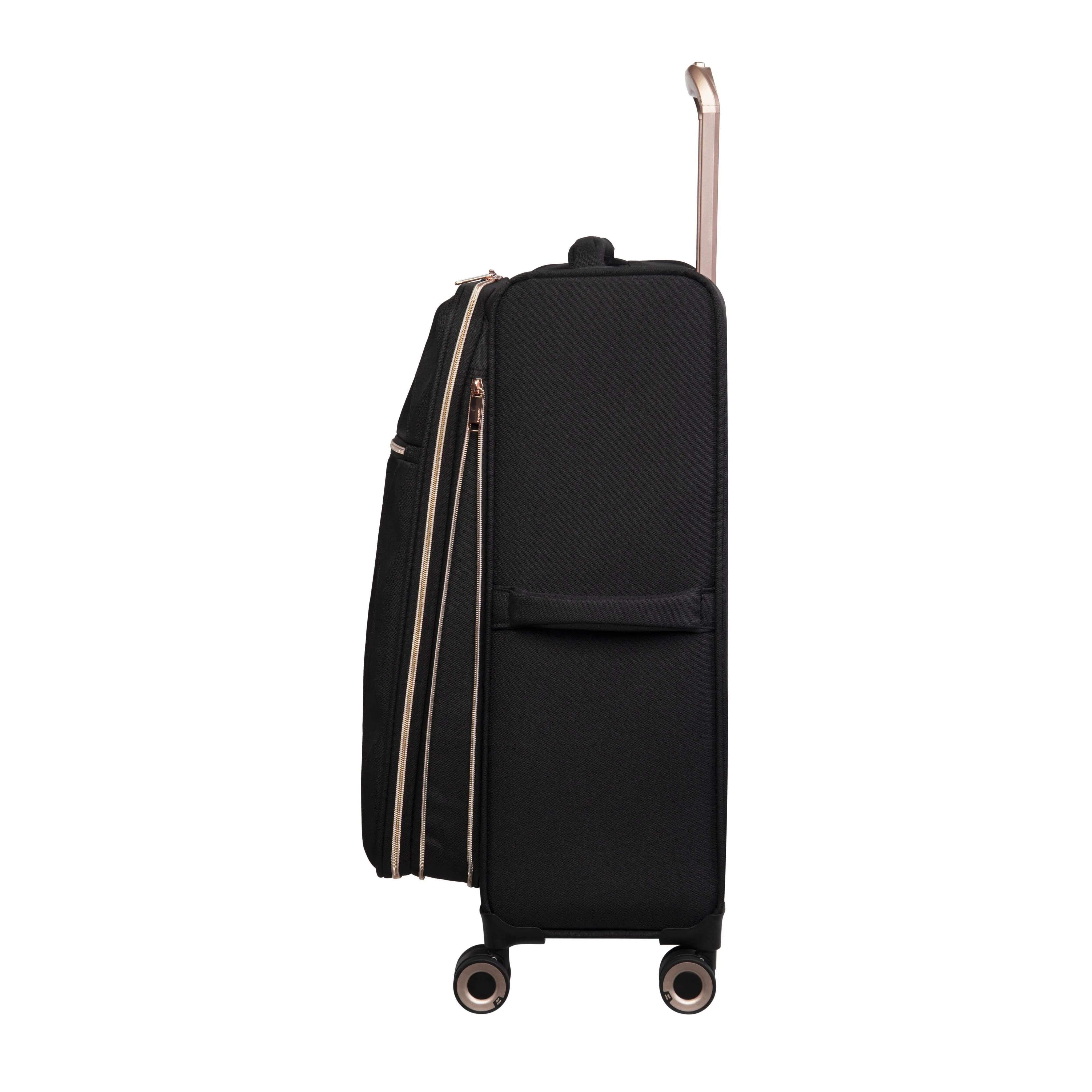 Enliven 32" Softside Checked 8 Wheel Expandable Spinner (Black)