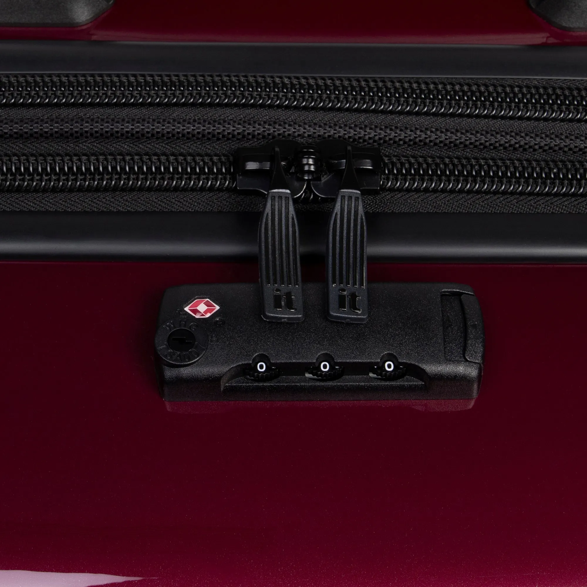 Helixian 27" Hardside Checked 8 Wheel Expandable Spinner (Wine Red)