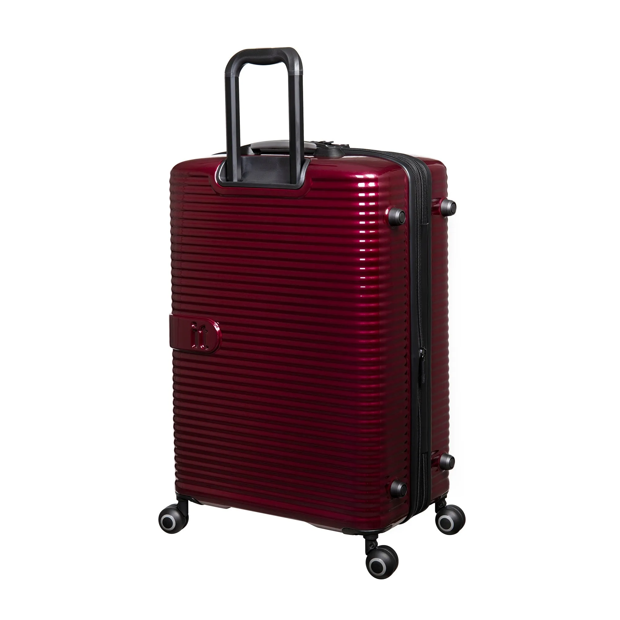 Helixian 27" Hardside Checked 8 Wheel Expandable Spinner (Wine Red)