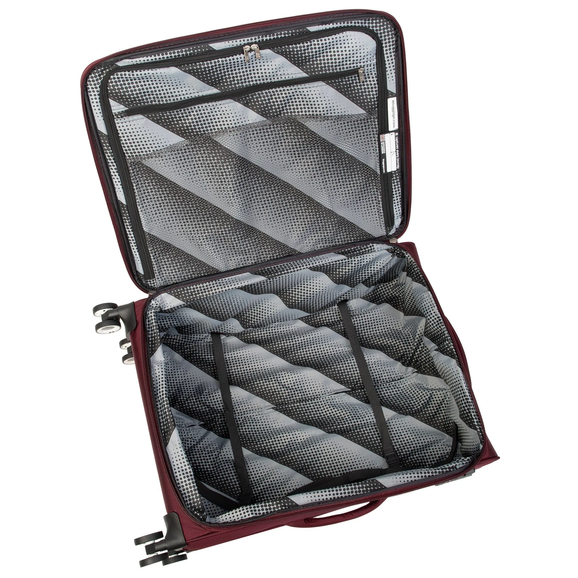 Intrepid 27" Softside Checked 8 Wheel Expandable Spinner (Dark Red)
