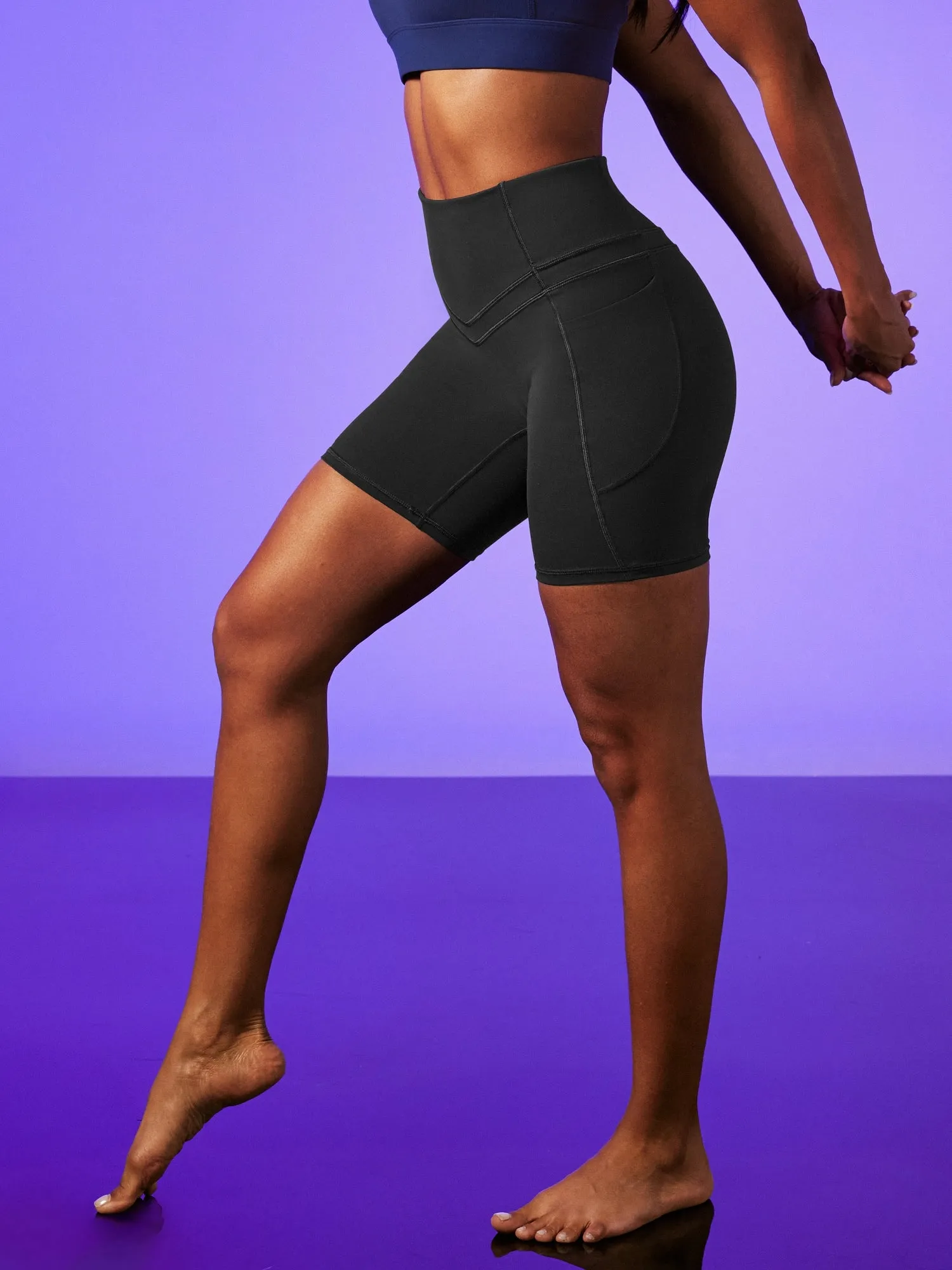 IUGA PowerTight No Front Seam Sandwich Shorts