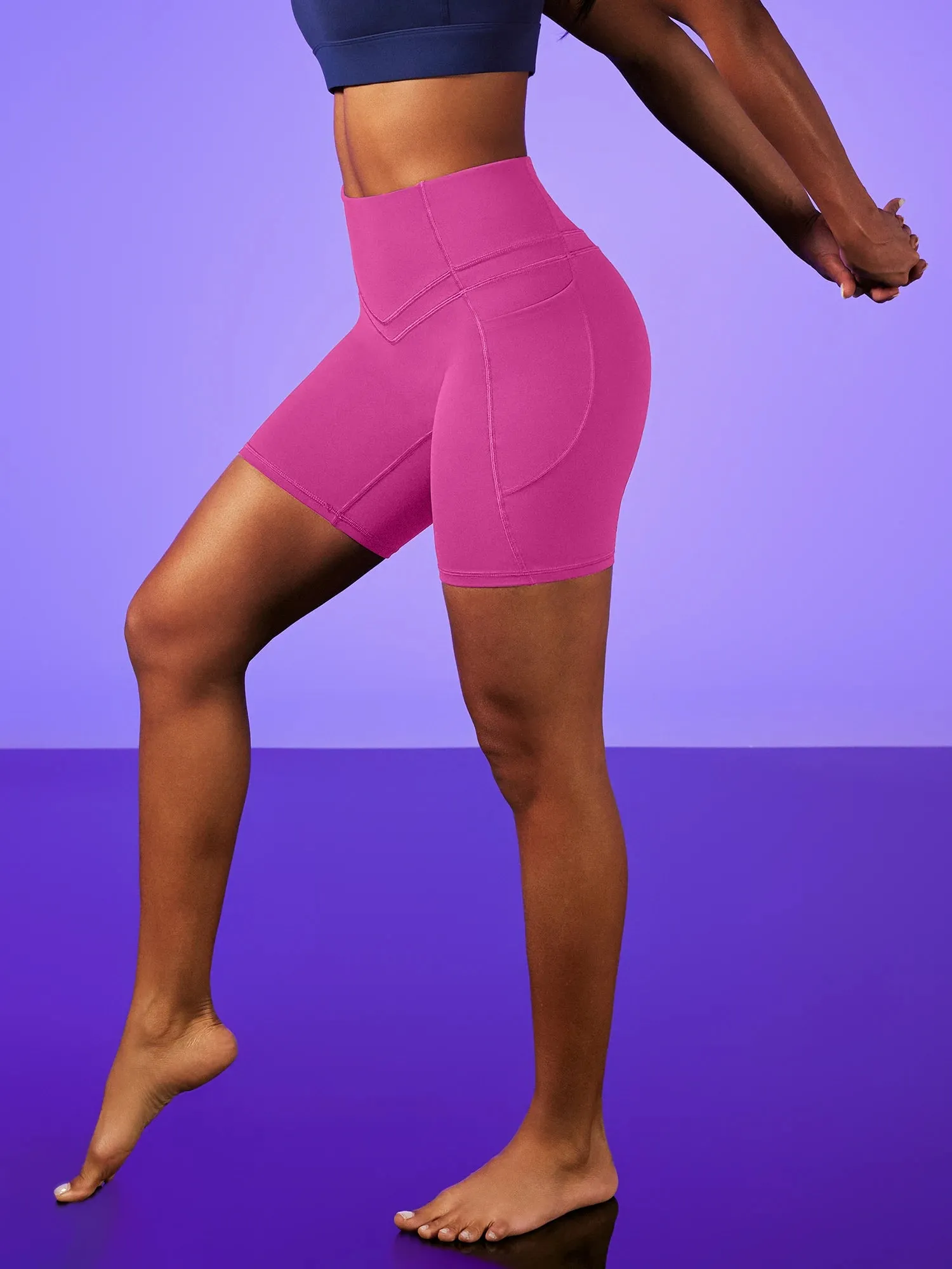 IUGA PowerTight No Front Seam Sandwich Shorts