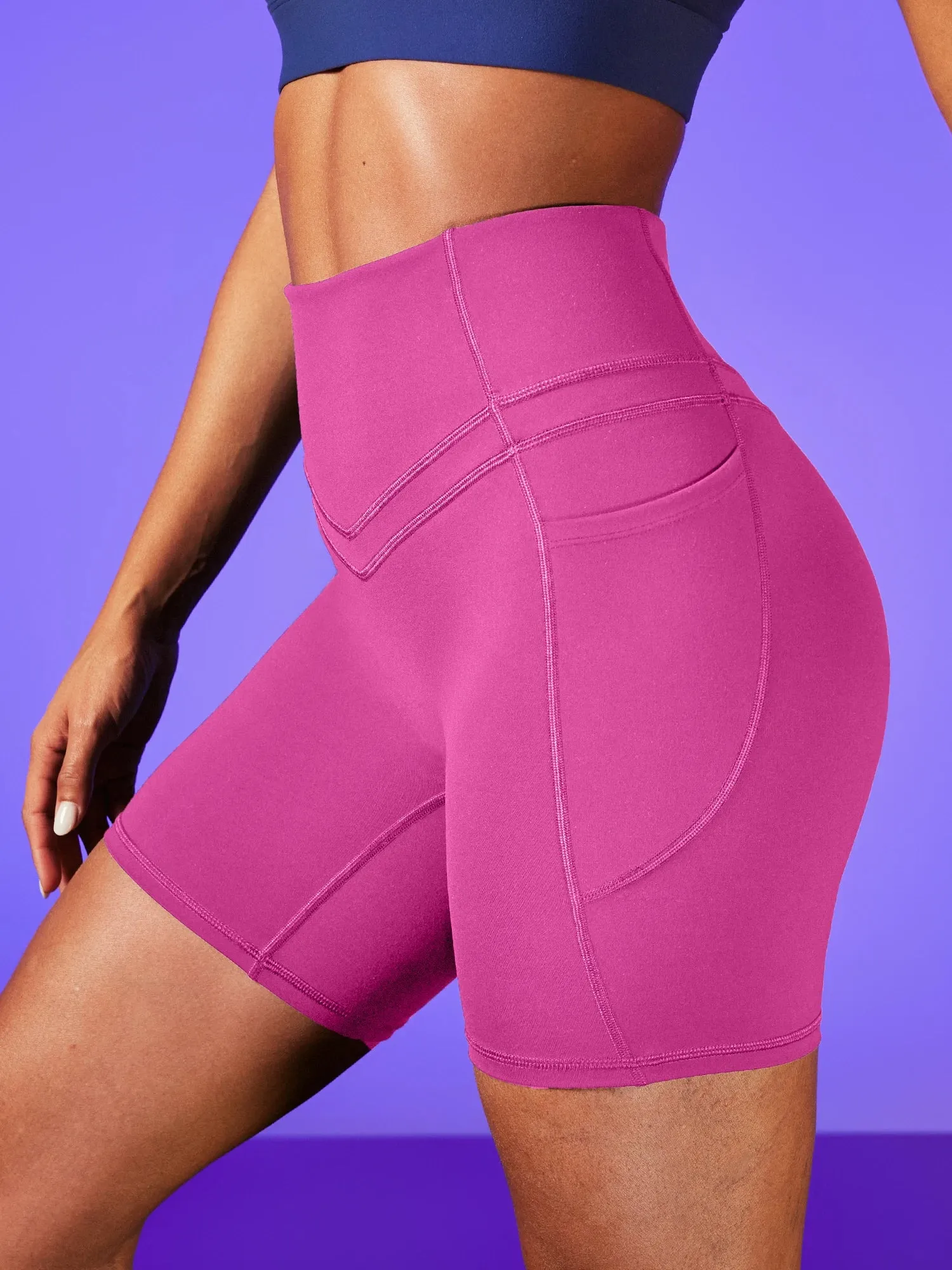 IUGA PowerTight No Front Seam Sandwich Shorts