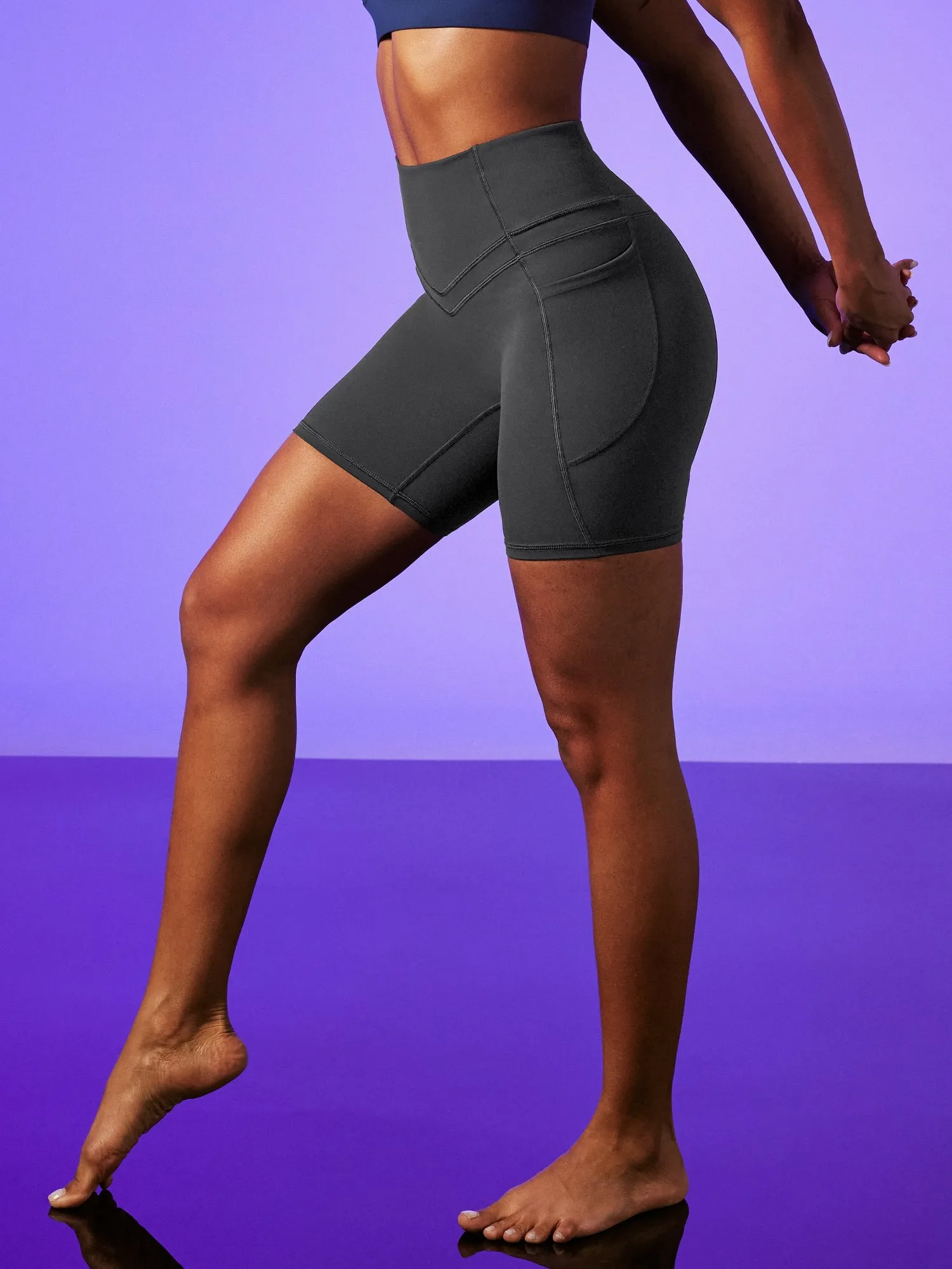 IUGA PowerTight No Front Seam Sandwich Shorts