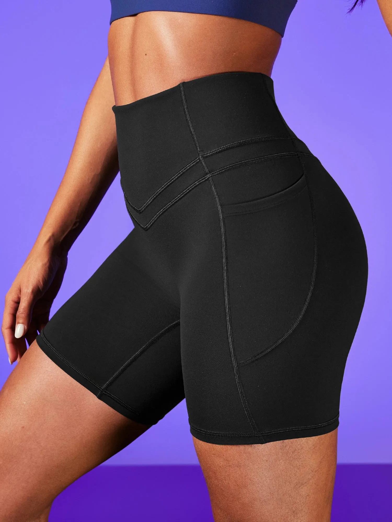 IUGA PowerTight No Front Seam Sandwich Shorts