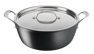 Jamie Oliver by Tefal Cooks Classic Induction Hard Anodised Big Batch Pan 30cm/7.2L   Lid
