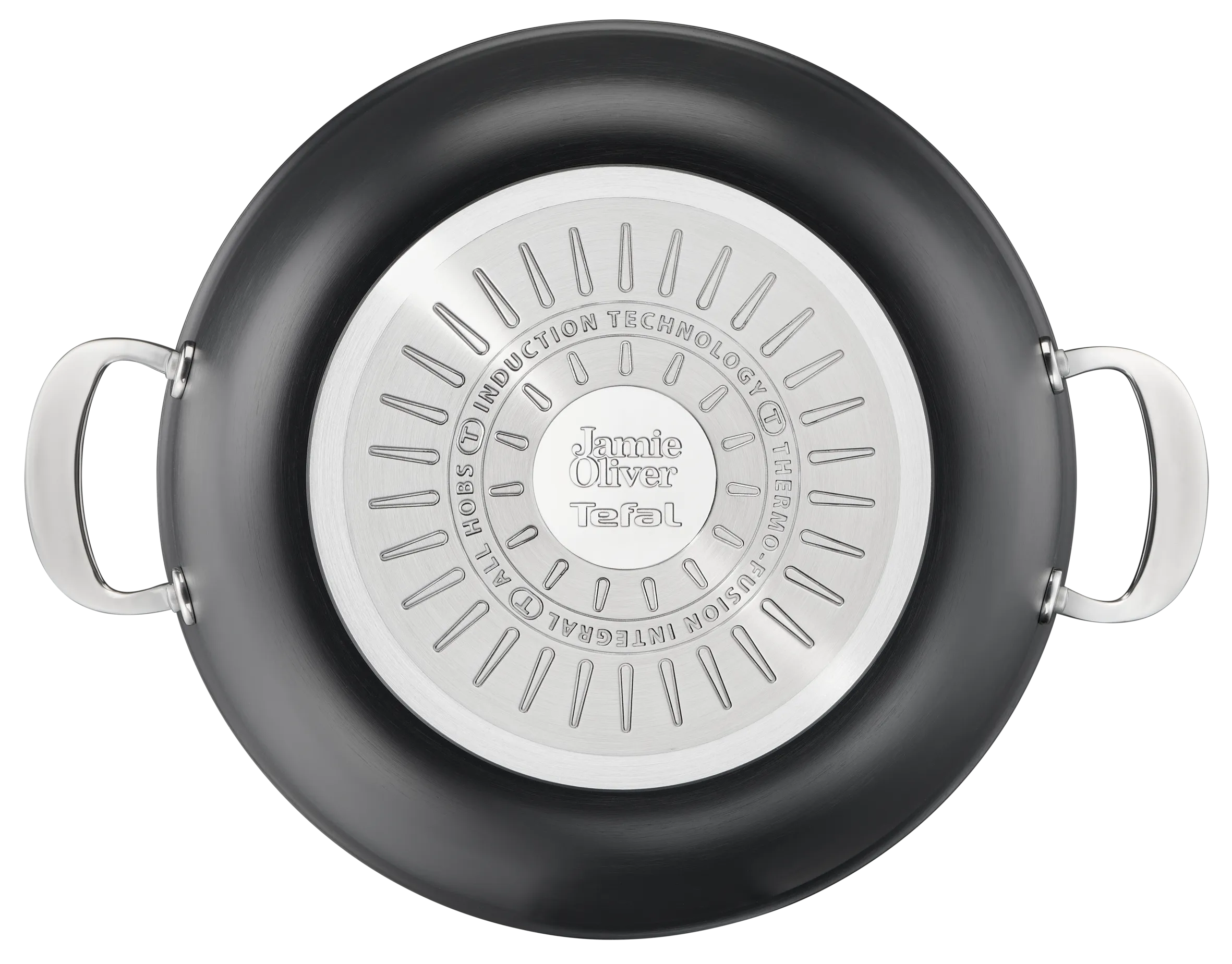 Jamie Oliver by Tefal Cooks Classic Induction Hard Anodised Big Batch Pan 30cm/7.2L   Lid