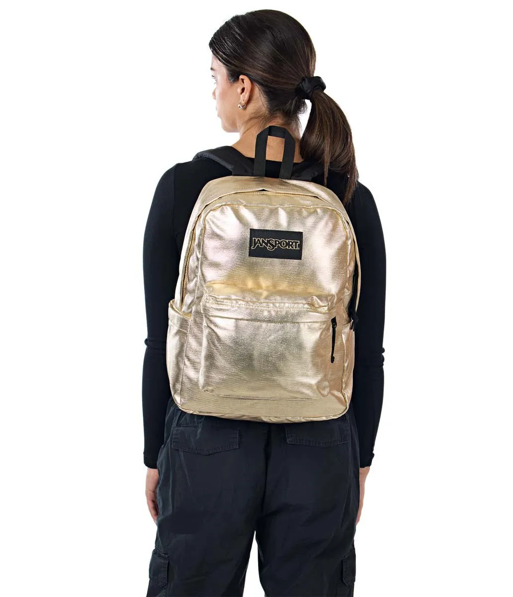 JanSport SuperBreak Plus FX Backpack - Surreal Shine Gold