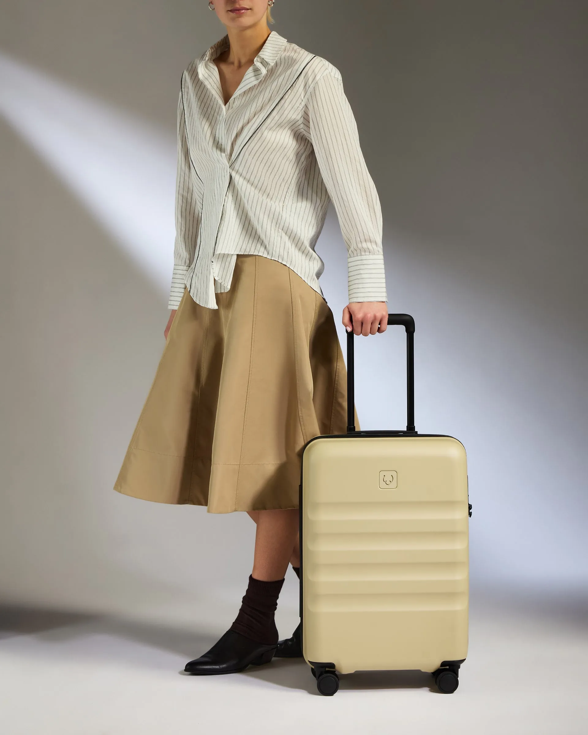 Large Carry-on Luggage in Dune Yellow - Icon Stripe