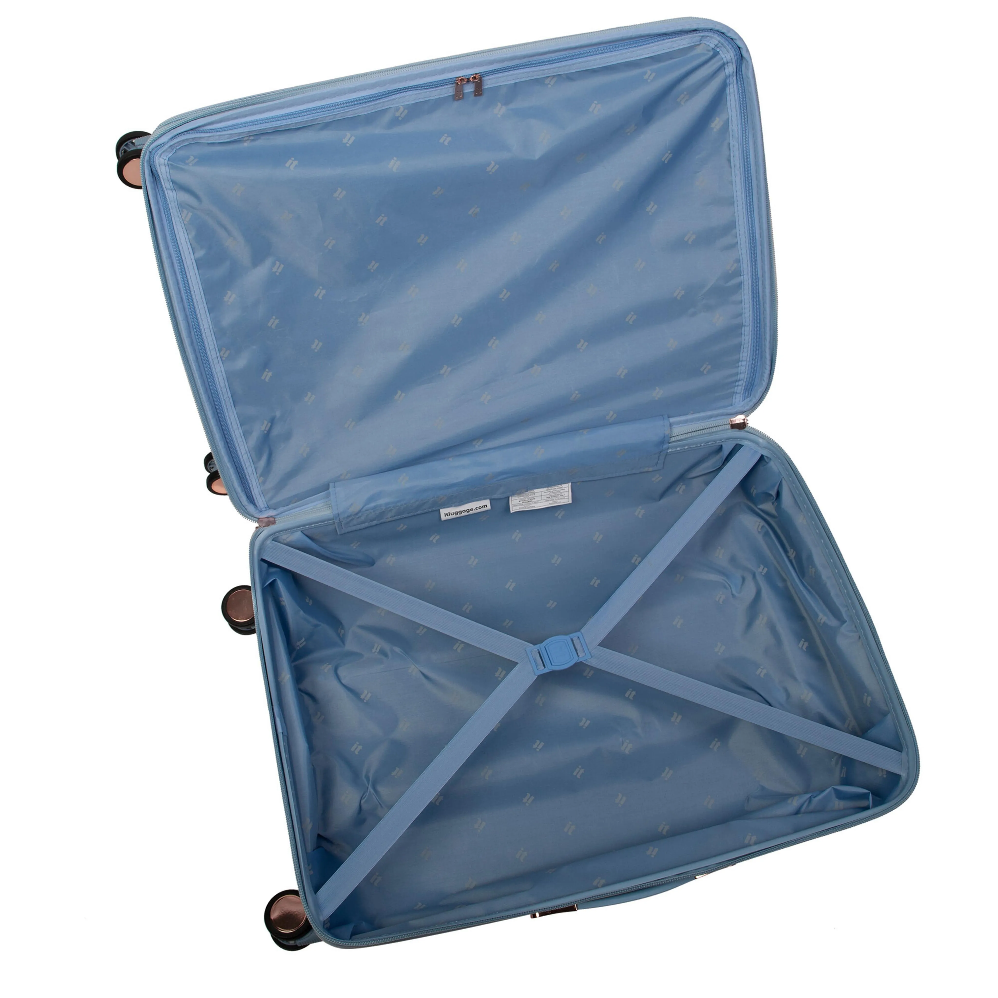 Luxuriant 27" Hardside Checked 8 Wheel Expandable Spinner (Blue Fog)