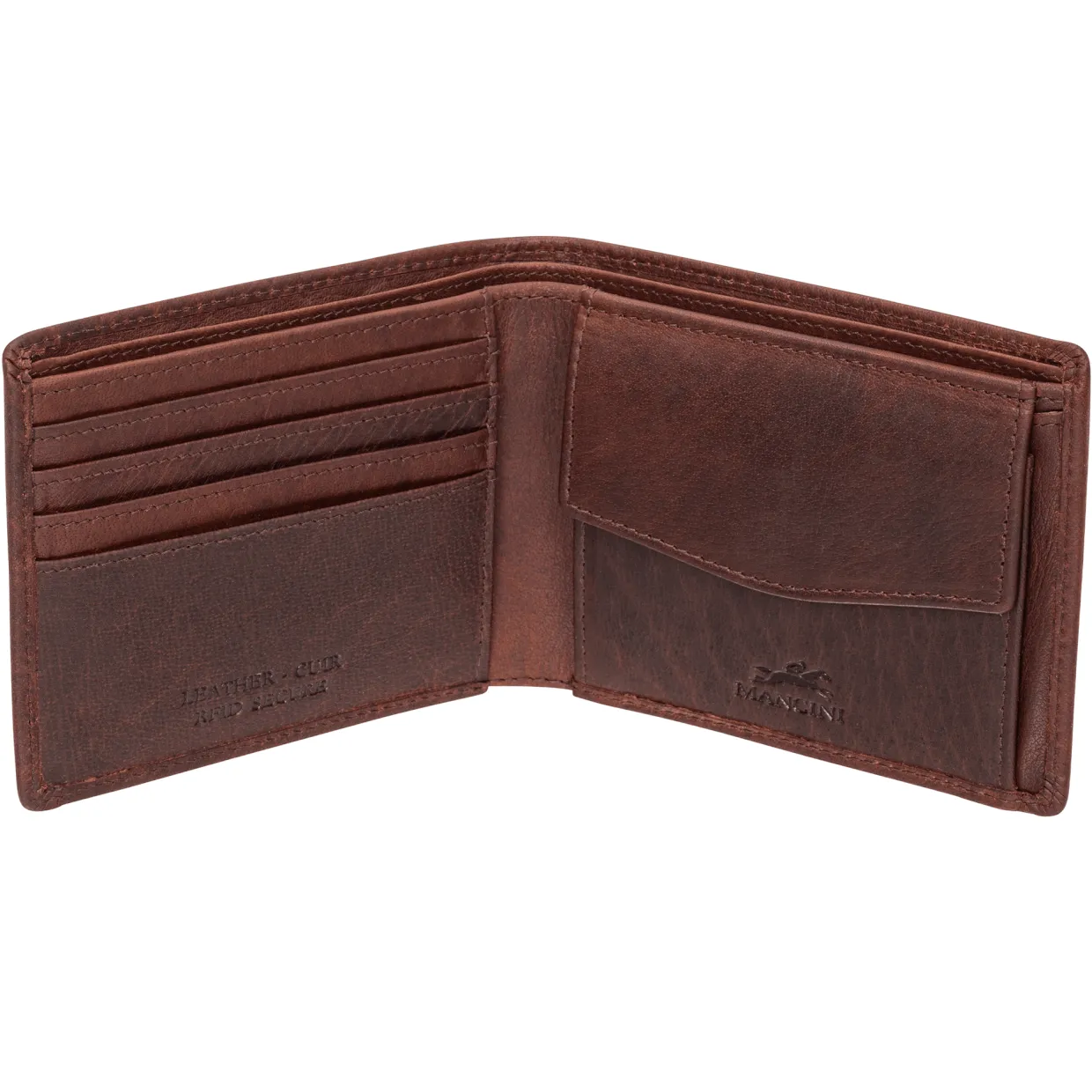 Mancini BUFFALO RFID Secure Wallet with Coin Pocket