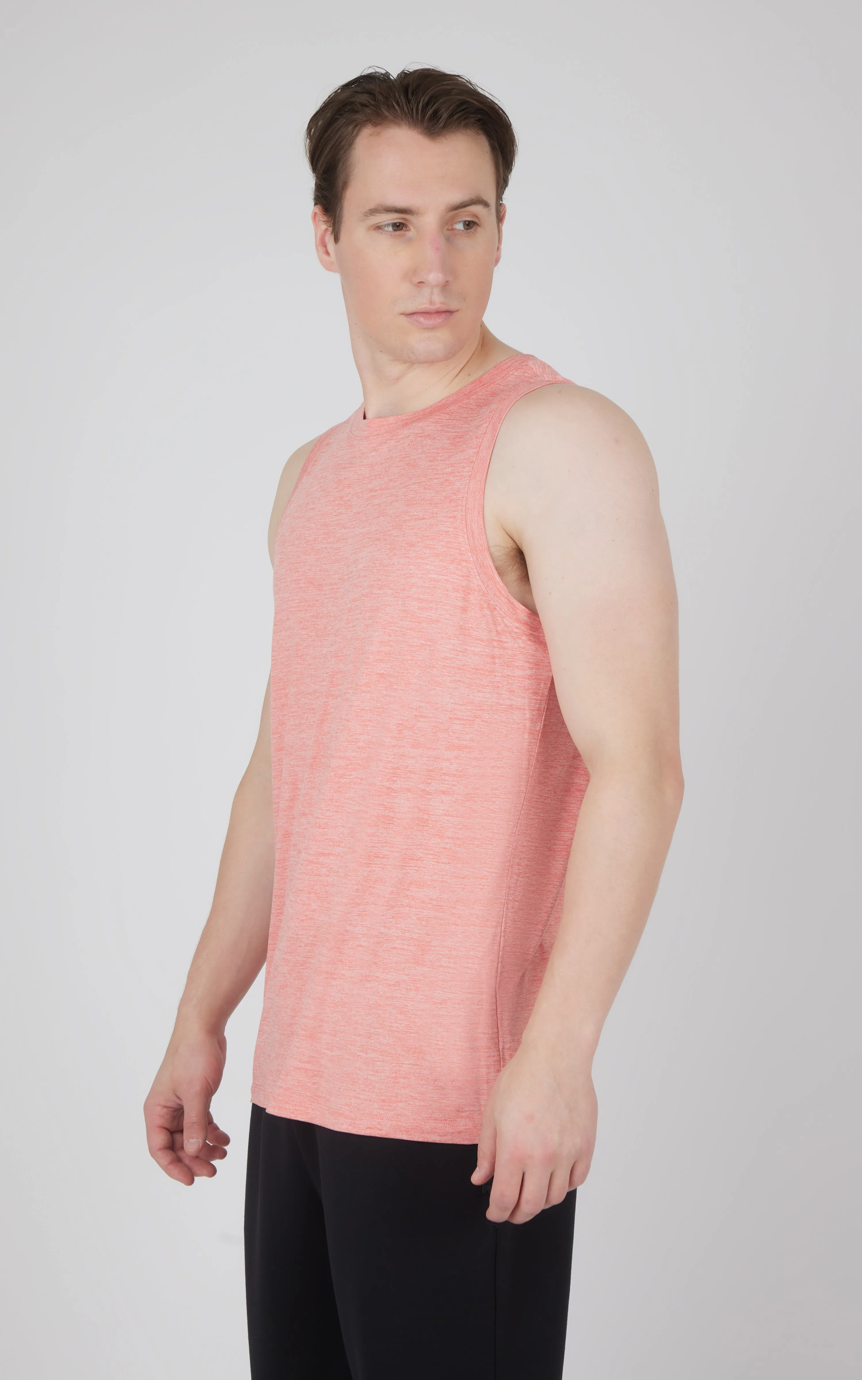 Mens Cationic Two Tone Heather Pace Muscle Tank