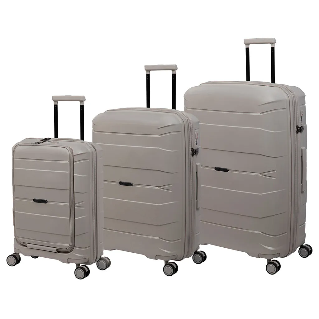 Momentous 25" Hardside Checked 8 Wheel Expandable Spinner (Pumice Stone)