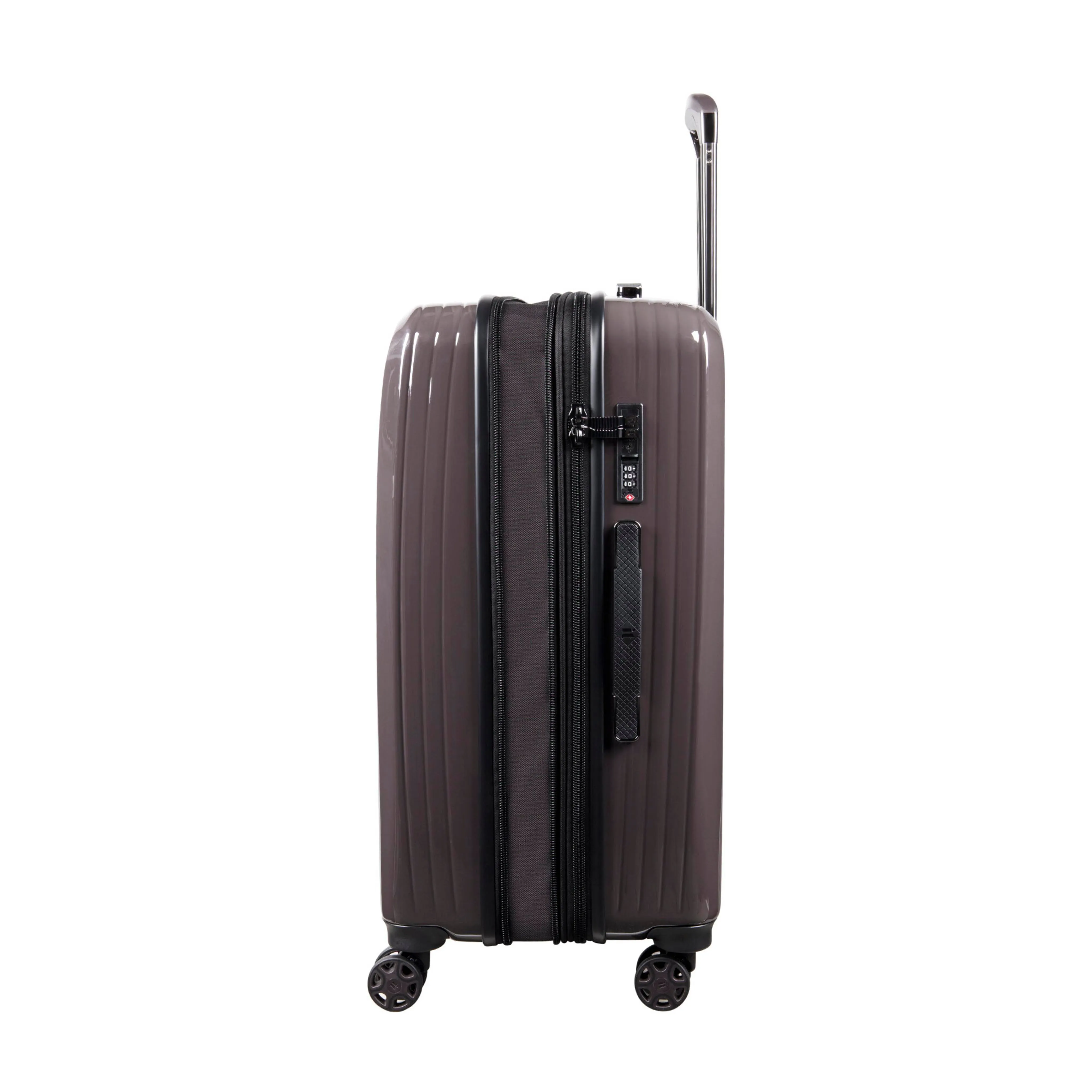 Optical 28" Hardside Checked 8 Wheel Expandable Spinner (Brown)