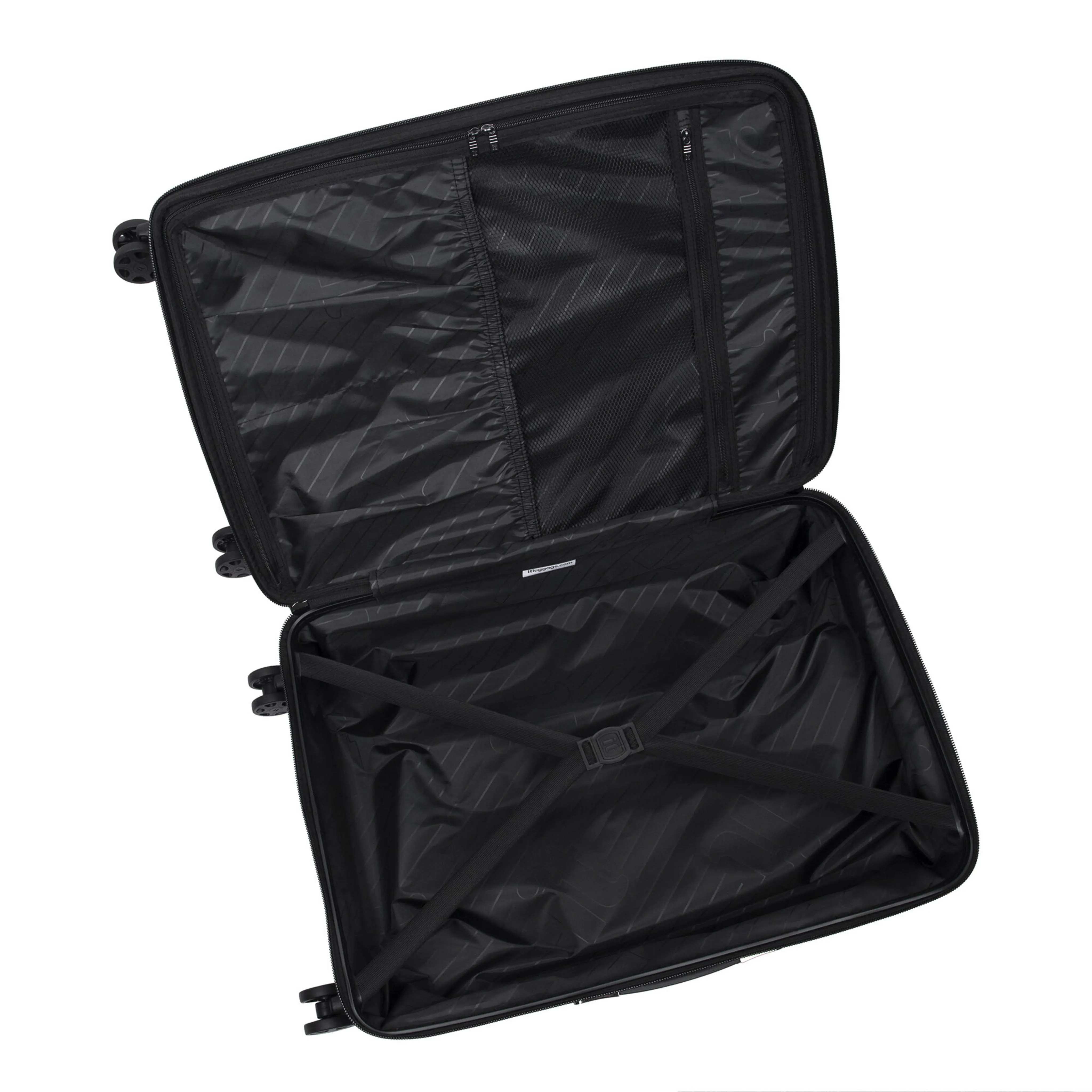 Optical 32" Hardside Checked 8 Wheel Expandable Spinner (Black)