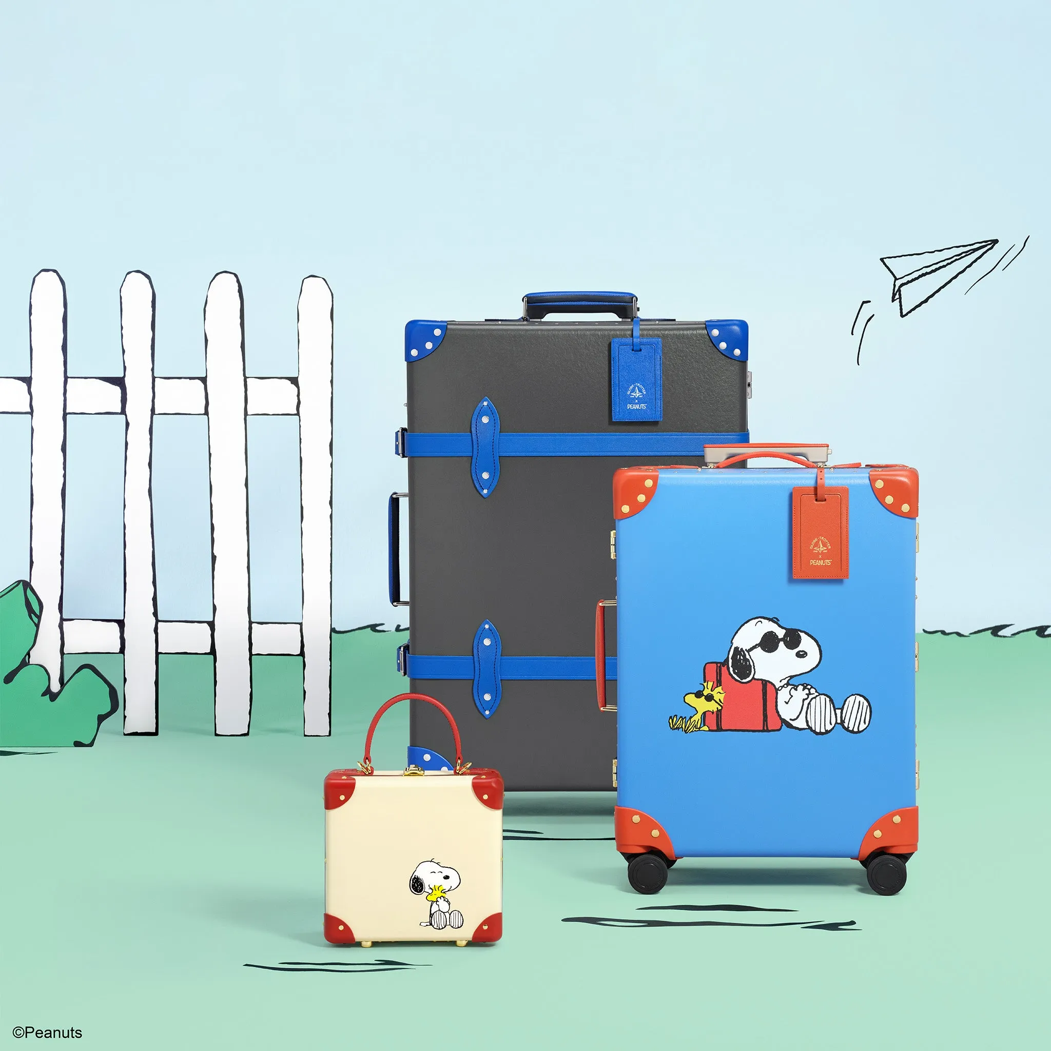 PEANUTS · Carry-On - 4 Wheels | Royal Blue/Orange/Gold