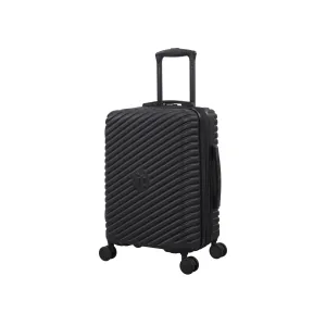 Pleating 22" Hardside Carry-On 8 Wheel Expandable Spinner (Black)