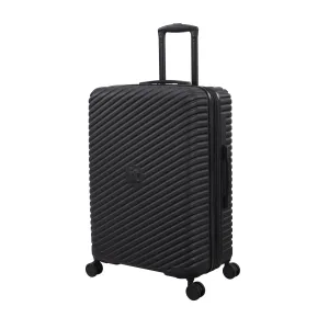 Pleating 27" Hardside Checked 8 Wheel Expandable Spinner (Black)
